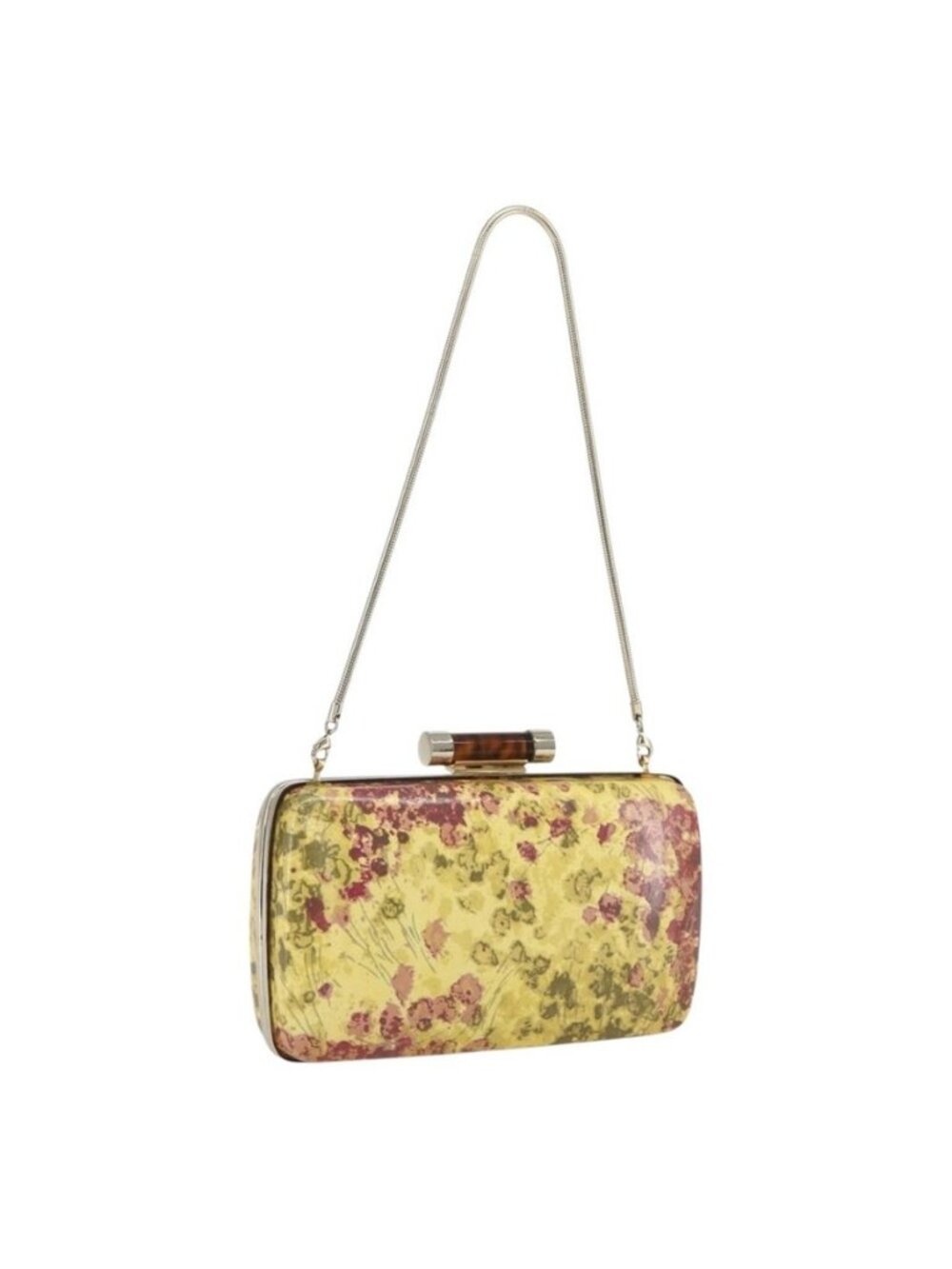 Authentic BALLY Chain Shoulder Bag Leather Multicolor Gold
